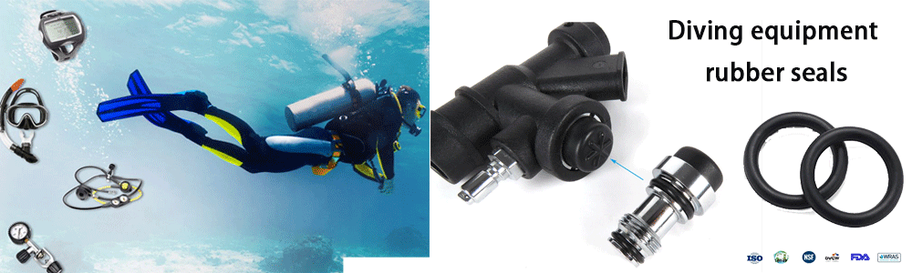 Diving equipment rubber sealing