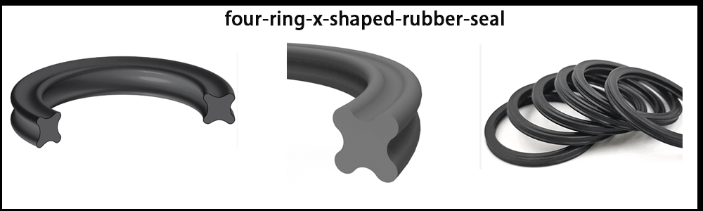 four ring x shaped rubber seals