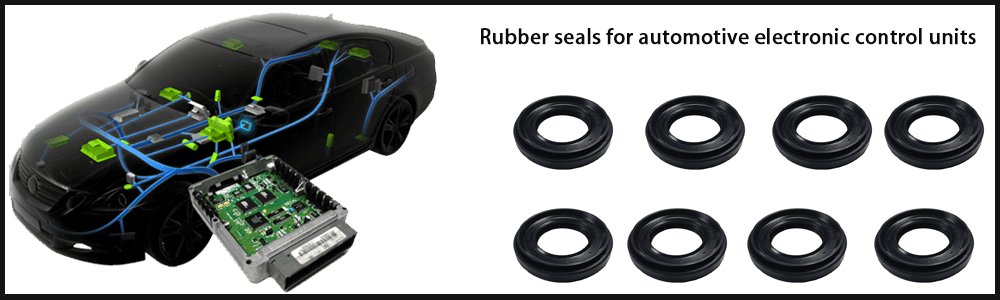 Rubber seals for automotive electronic control units