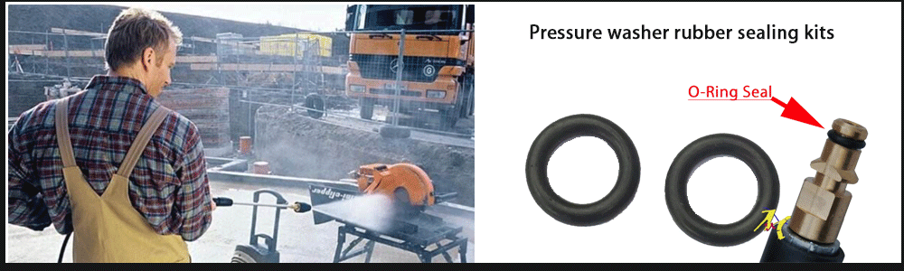 Pressure washer rubber sealing kits