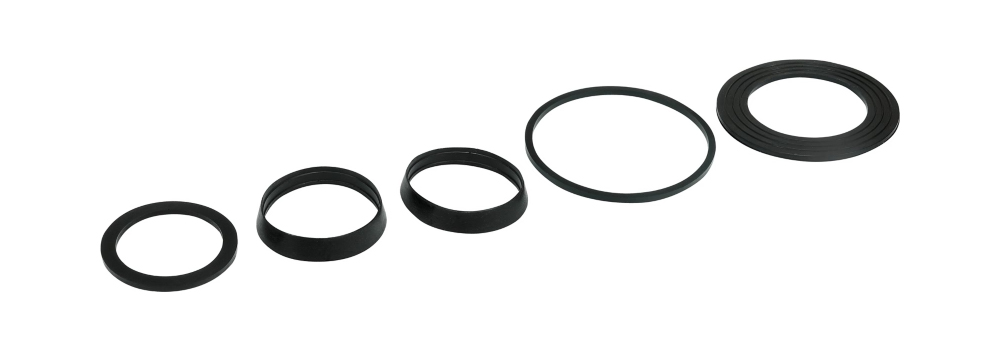 Rubber seals for industrial pipes